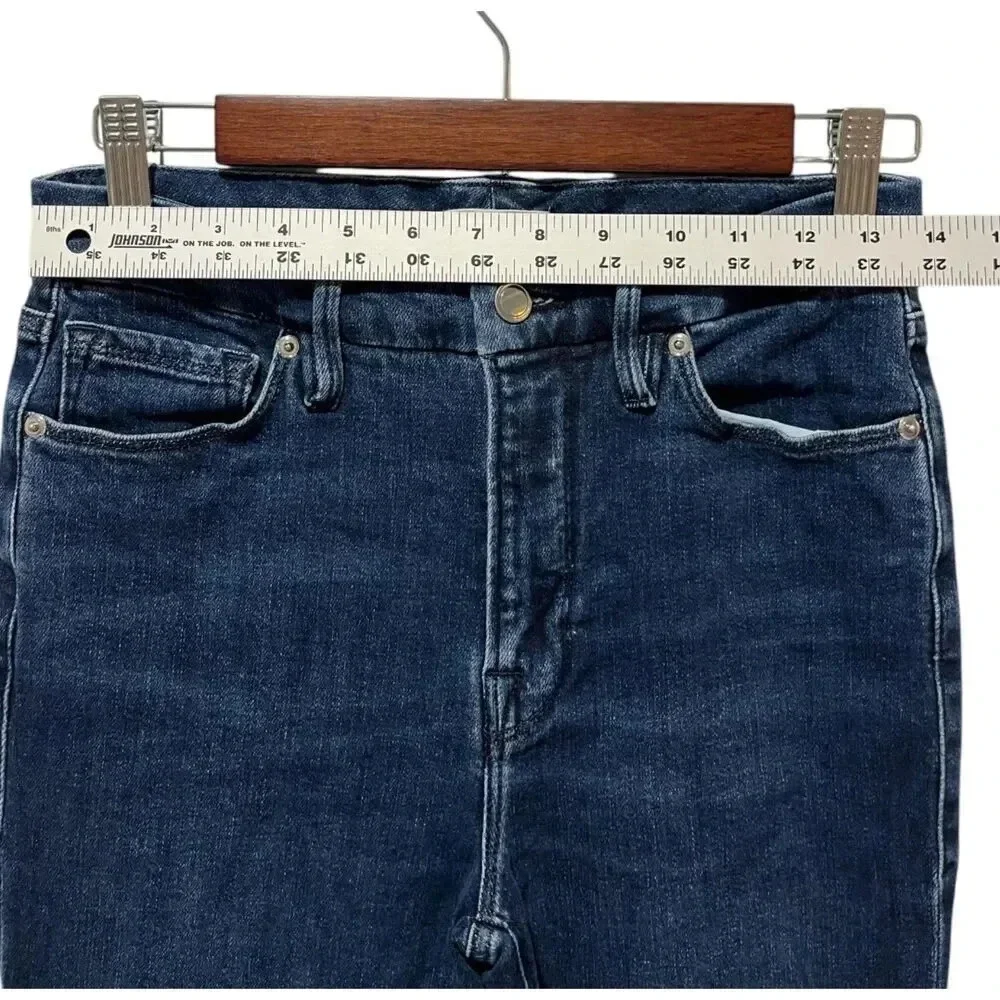 Good American Women's Good Leg High Rise Skinny Jeans Size 6/28 Blue Stretch - Picture 4 of 6
